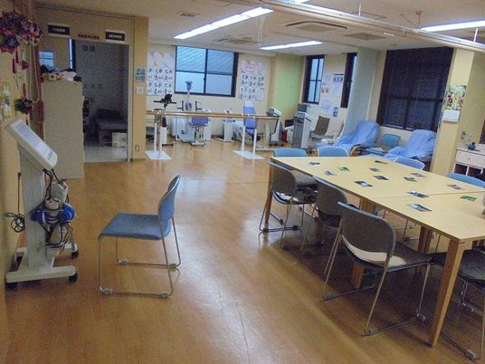 明るい機能訓練室