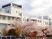 桜と建物の外観  