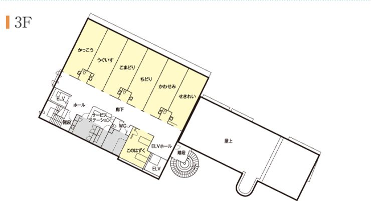 施設3階の設計図