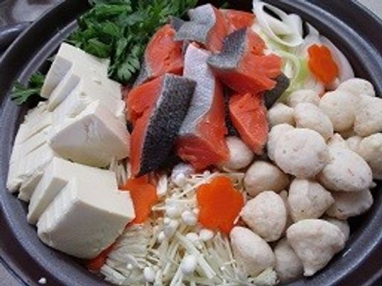 具材たっぷりの料理
