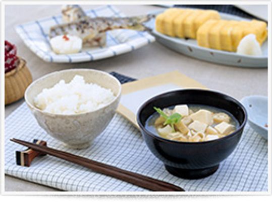 和食の朝食セット