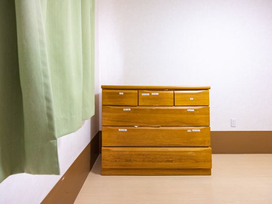 木製のたんすがある居室
