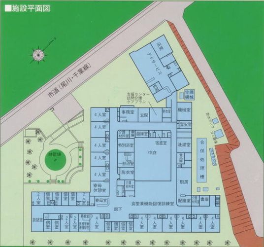 施設の配置図