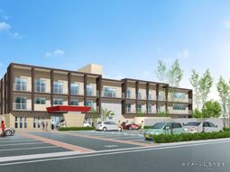 明るい外観の施設