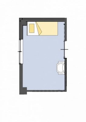 シンプルな個室の居室