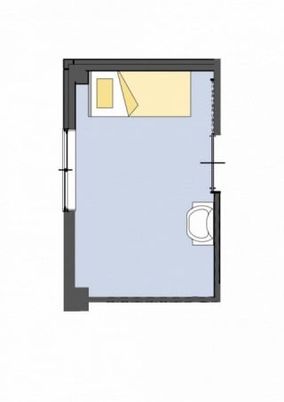 シンプルな個室の居室
