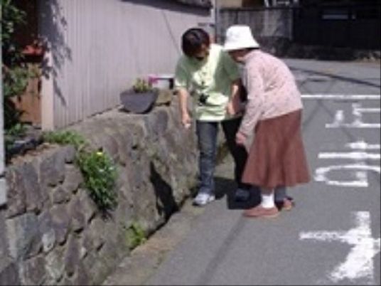 屋外での支援活動