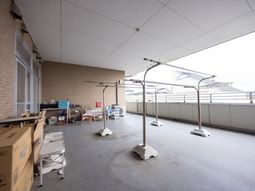 洗濯物を干すテラス