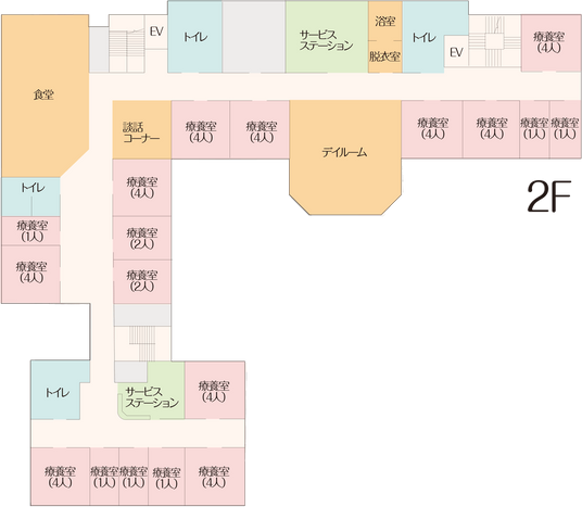 明るい通路の見取り図