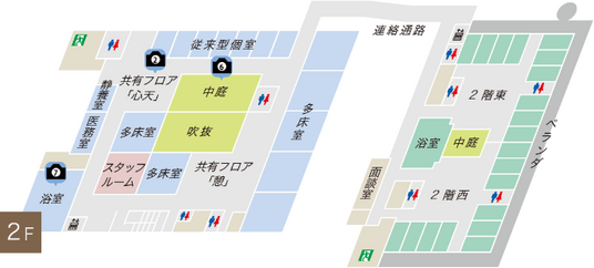 多目的室のフロア案内図