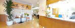 開放感ある受付エリア