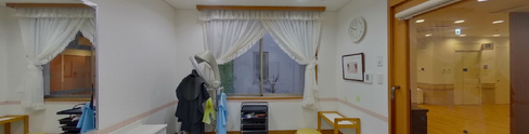 職員が使用する理髪室内
