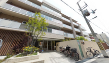 介護施設の屋外詳細ビュー