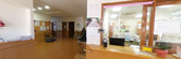 介護施設の広々としたロビー