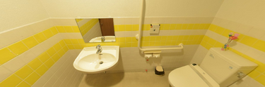 清潔なトイレの備品類