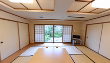 典型的な日本式の部屋の内部