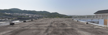 施設屋上の広々とした環境