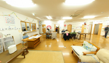 介護施設の共有リビング