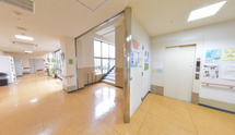 明るい廊下の勤務地