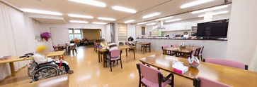 介護施設の共用リビング