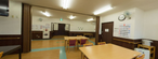 ケア施設内のスタッフ用共有スペース