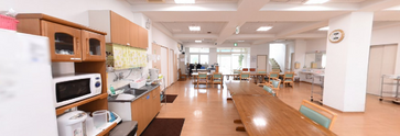 介護施設の居間と設備