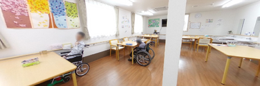 介護施設内の作業スペース
