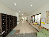 ゆったりとした廊下の風景