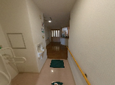 ゆとりある廊下の展望