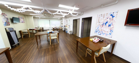介護施設内の快適な共用エリア