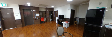 介護施設内、共同リビング