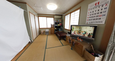 介護施設の共用リビングエリア