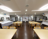 職員と入居者の交流スペース