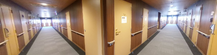 清潔で快適な施設の廊下