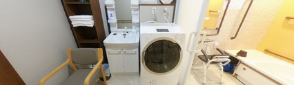 整った洗濯・洗面設備のある部屋