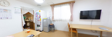 清潔感のある広い共用スペース