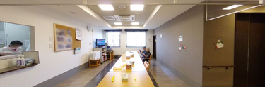 介護施設内の共用スペース