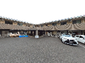 ゆったりとした屋外駐車場