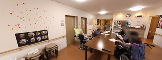 介護施設内の居住者共有スペース