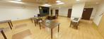 ケアホームの広々としたリビング