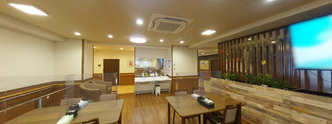 介護施設の食堂と待合室