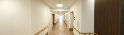 ゆったりとした快適な通路