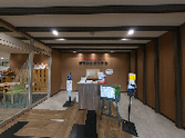ゆったりとした受付ホール