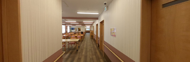 介護施設の職員用通路