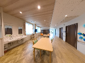 明るい共有スペース