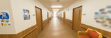 ケアホームの廊下と待合スペース