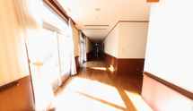 施設内部の廊下エリア