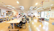 介護施設の共有リビング