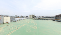 屋上に設けられた庭園の景色