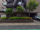 緑が映える外観の建物